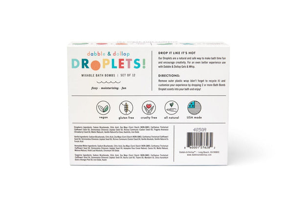 Dabble & Dollop Droplets! Kids Bath Bombs Bath & Beauty