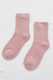 Le Bon Shoppe Cloud Socks - Pink + Embroidered Seashell Accessories