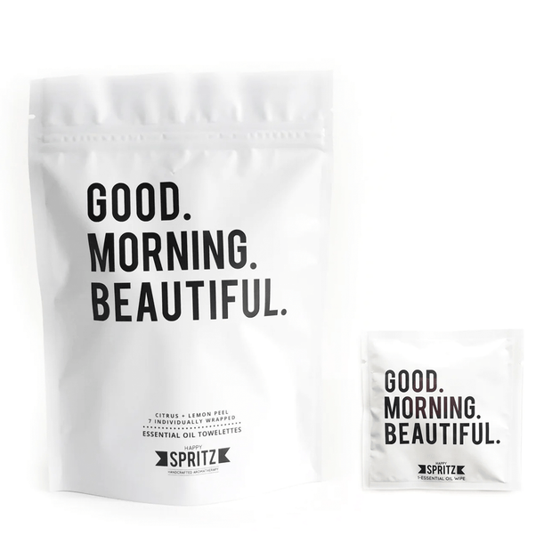Happy Spritz Good Morning Beautiful Moist Towelette - 7 count Bath & Beauty