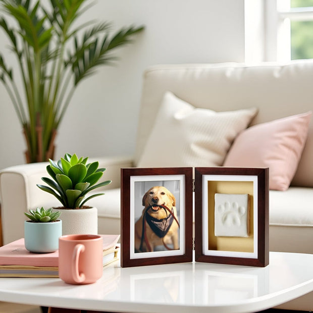 Pearhead Pawprints Keepsake Photo Frame & Clay Impression Kit Home