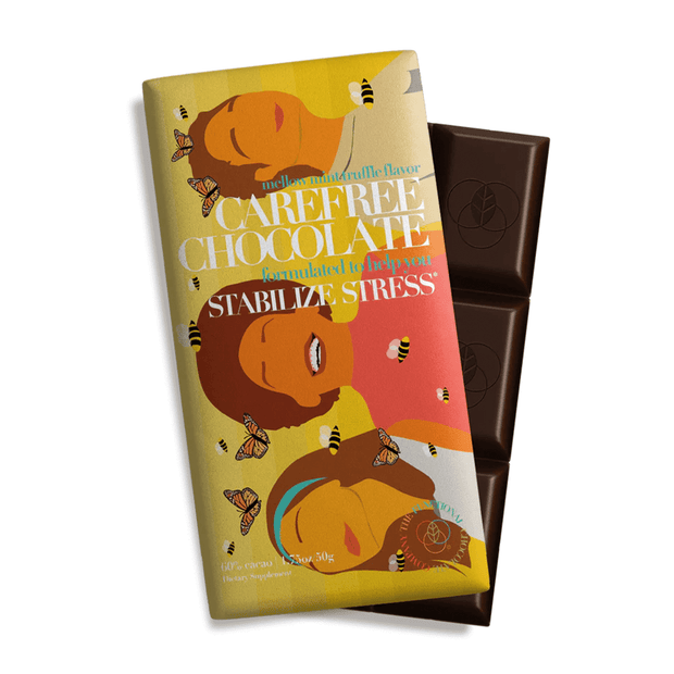 The Functional Chocolate Company Carefree Chocolate - Stress & Anxiety Formula - Mellow Mint Food & Drink