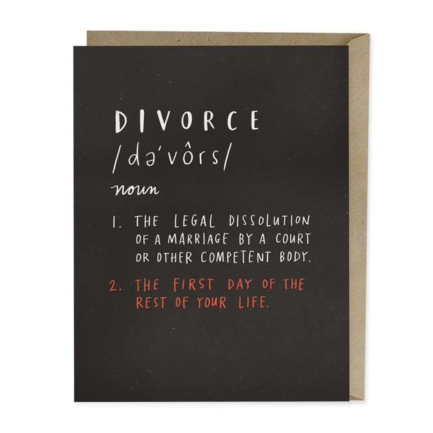 Em & Friends Definition of Divorce Cards